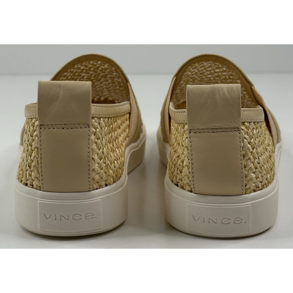 Vince Blair Natural Raffia Womens Slip On Sneakers Size 7.5M New $176 - Picture 4 of 10